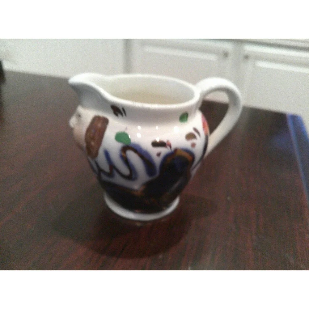 Vintage Allertons England Porcelain Character/ Toby Mini  Creamer Imari Style